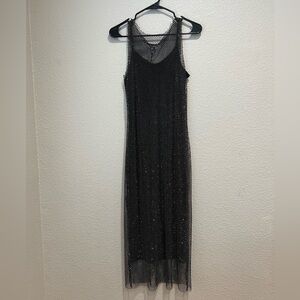 NWT Future Collective Rhinestone Mesh Dress, M